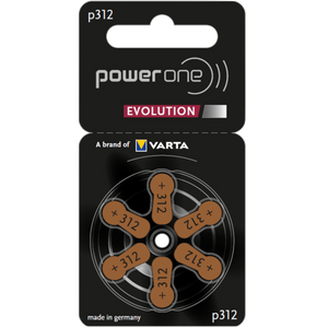 Power One EVOLUTION P312 Hörgerätebatterien (60er Pack)
