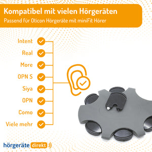 DIREKT ProWax miniFit (6 Stk) Hörgerätefilter/Cerumenfilter für Oticon Hörgeräte