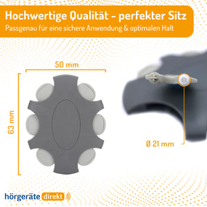 DIREKT ProWax grau (6 Stk) Hörgerätefilter/Cerumenfilter für Oticon Hörgeräte
