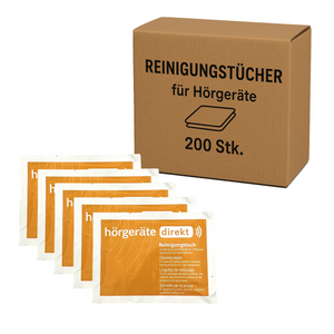 200x DIREKT Reinigungstücher - einzeln verpackt - für Hörgeräte (Schüttware)
