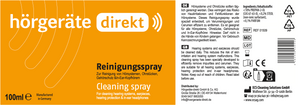 DIREKT Reinigungsspray 100 ml - für Hörgeräte, Ohrstücke, Gehörschutz & In-Ears