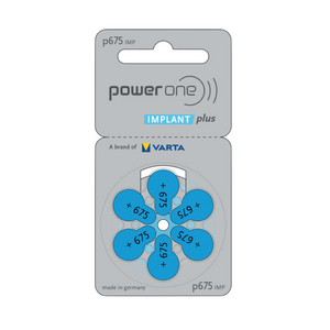 Powerone Hörgerätebatterien Implant Plus-  P675 blau - Cochlear (60er Pack)