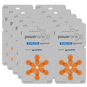 Power One P13 orange Hörgerätebatterien Varta (60er Pack - 10x6erBlister)