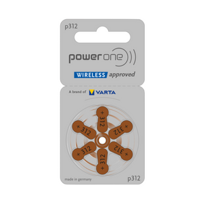 Power One Hörgerätebatterien - P312 braun PR41 - (6er Blister)