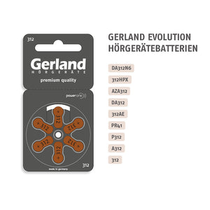 Gerland Hörgerätebatterie Evolution 312 (60 Stück) - P312 / PR41