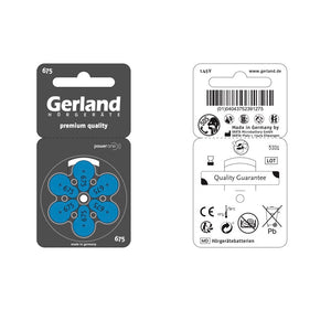 Gerland Hörgerätebatterie Evolution 675 (60 Stück) - P675 / PR44