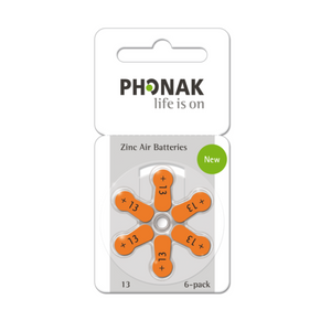 Phonak Hörgerätebatterien - P13 orange PR48 - (60er Pack / 10x 6er Blister)