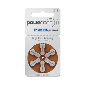 Power One Hörgerätebatterien - P312 braun PR41 - (6er Blister)