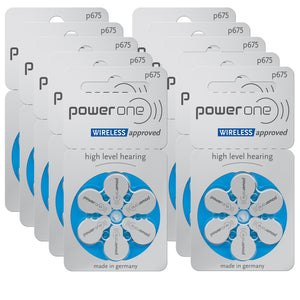 Power One P675 blau Hörgerätebatterien Varta (60er Pack - 10x6erBlister)