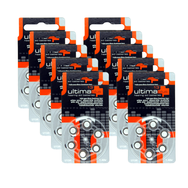 Ultima Plus Hoergeraetebatterien p13 (rot) 60er Pack modernste Technik des Herstellers mit einer sehr hohe Qualität.
