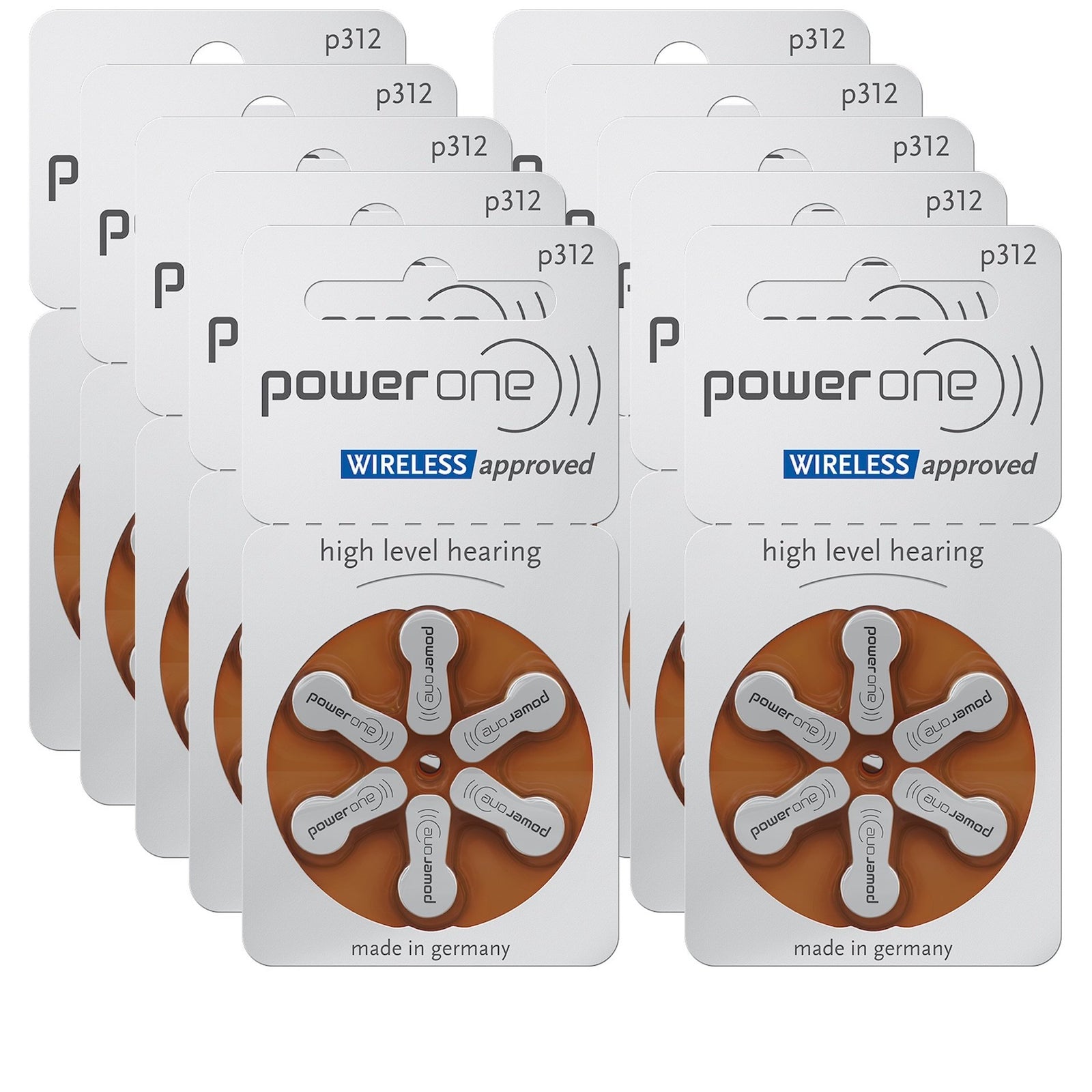 Powerone 312 Hörgerätebatterien (60er Pack) - Hörgeräte Direkt