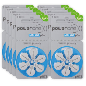 Powerone Hörgerätebatterien Implant Plus-  P675 blau - Cochlear (60er Pack)