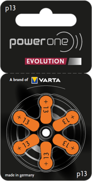 Power One EVOLUTION P13 Hörgerätebatterien (60er Pack)