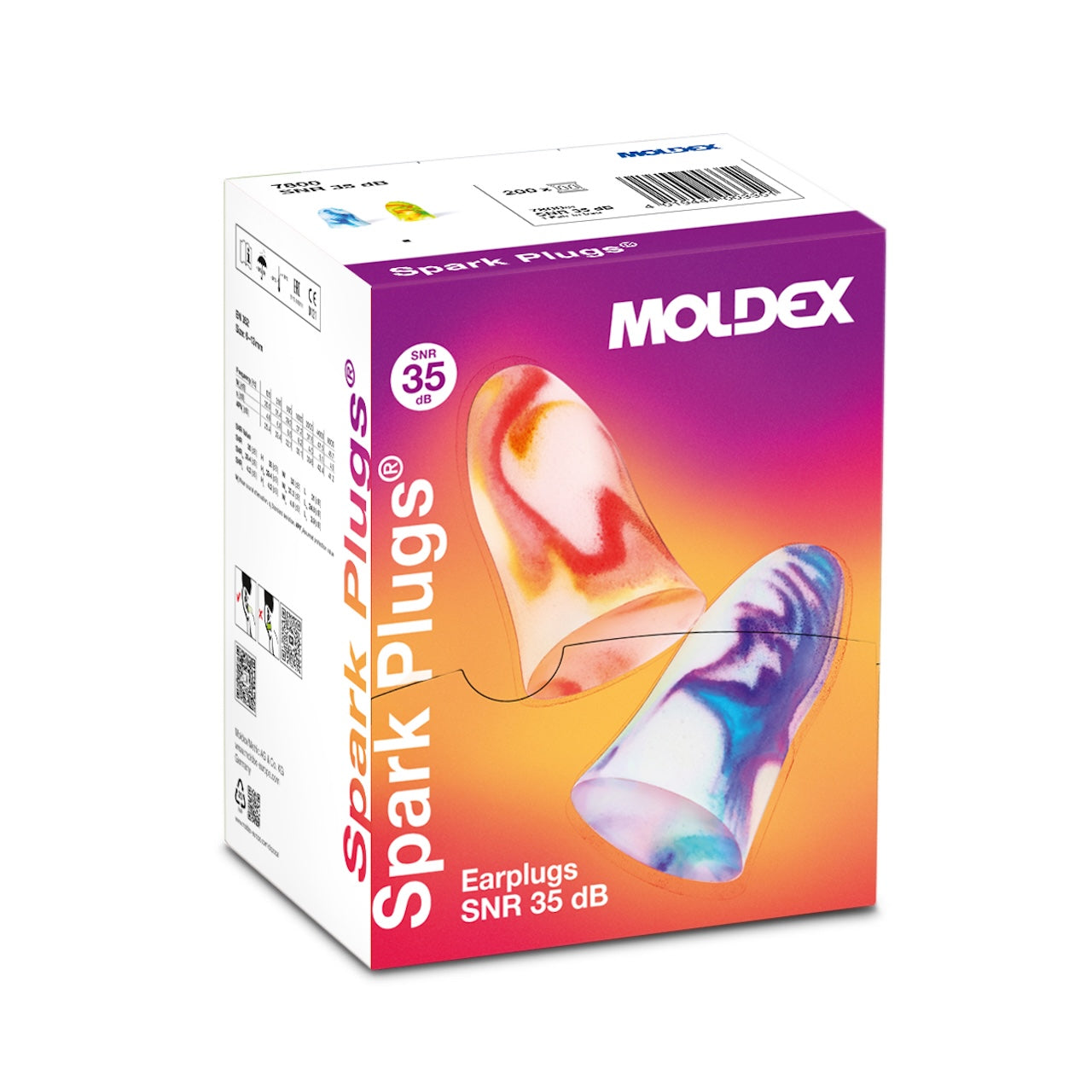 MOLDEX Ohrstöpsel - Spark Plugs 7800 (35dB) - 200 Paar - Gehörschutz