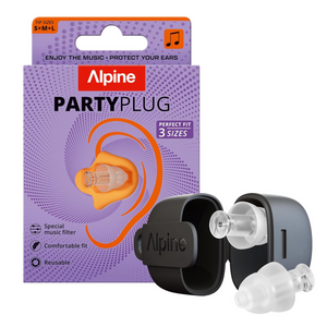 Alpine PartyPlug Ohrstöpsel - transparent - 3 Größen (S/M/L)