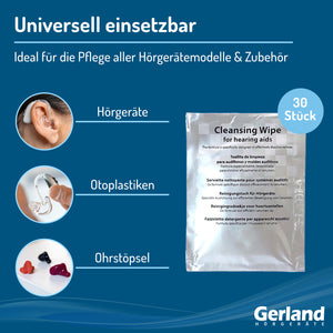 Gerland Reinigungstücher (30 Stück) - für Hörgeräte