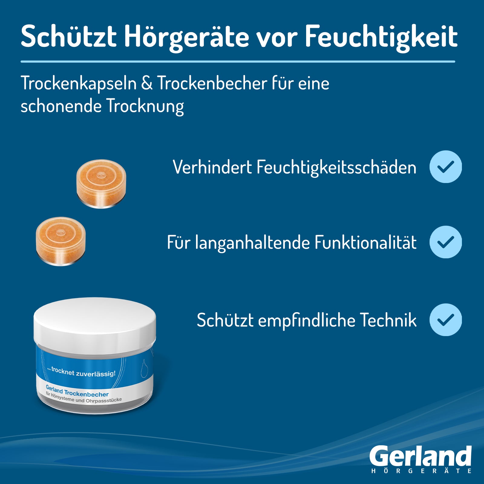 Gerland Grundausstattung - Reinigung &amp; Trocknung für Hörgeräte