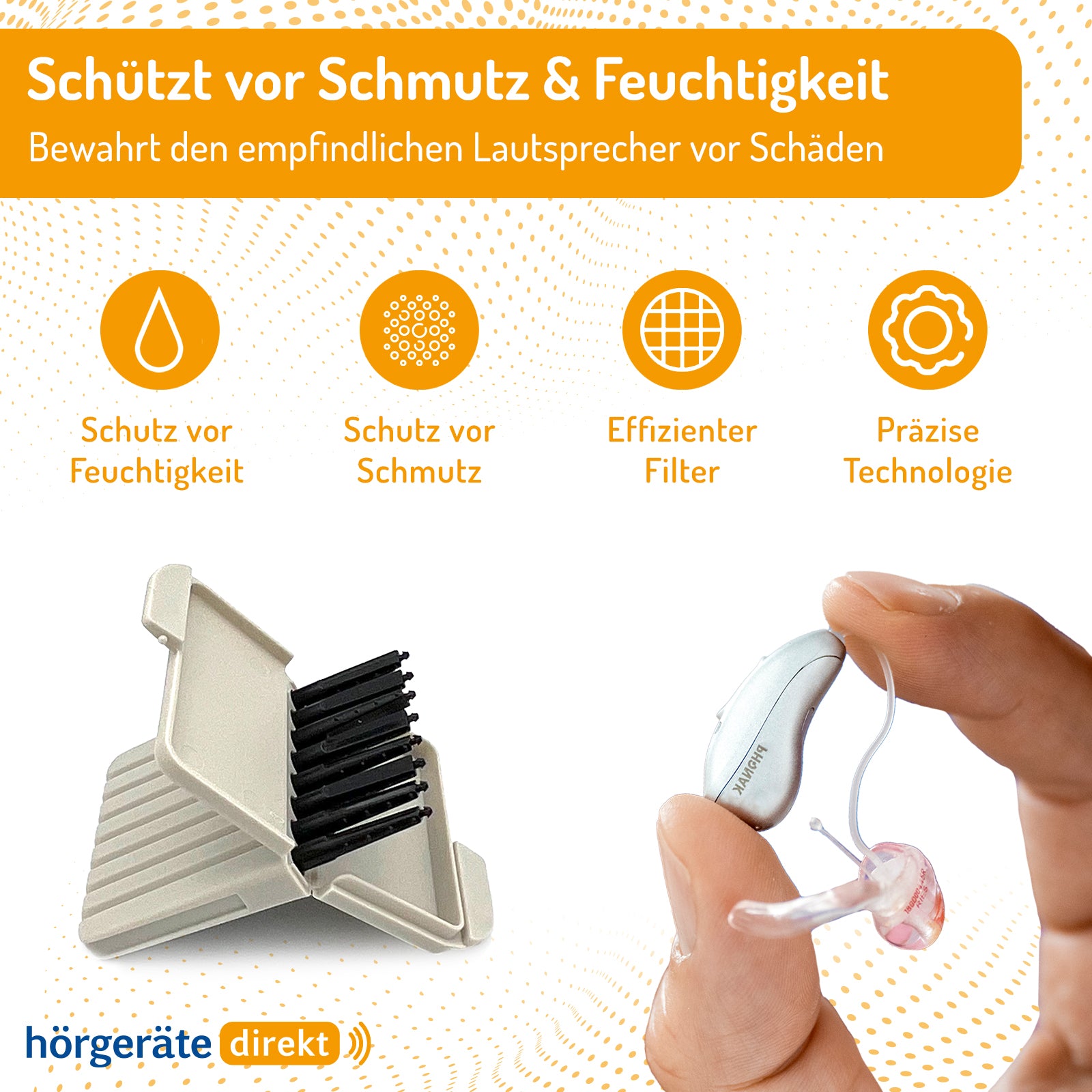 32x DIREKT CERUSTOP - Hörgerätefilter/Cerumenfilter 1,3mm - (4x 8er Box)