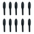 Abbildung von 10 schwarzen Reinigungsbürsten in zwei Reihen
