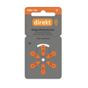 DIREKT Hörgerätebatterien 13 orange – 60 Stück (10×6er), 1,45V - Varta Qualität