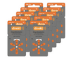 DIREKT Hörgerätebatterien 13 orange – 60 Stück (10×6er), 1,45V - Varta Qualität