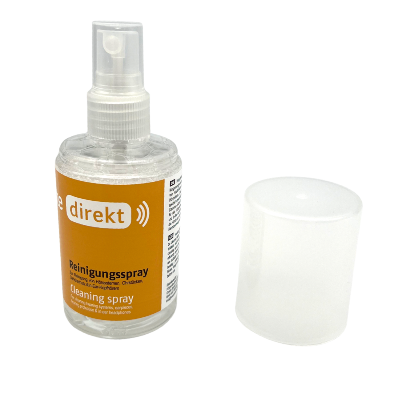 3x DIREKT Reinigungsspray 100 ml - für Hörgeräte &amp; Gehörschutz (3er Pack)