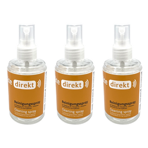 3x DIREKT Reinigungsspray 100 ml - für Hörgeräte &amp; Gehörschutz (3er Pack)