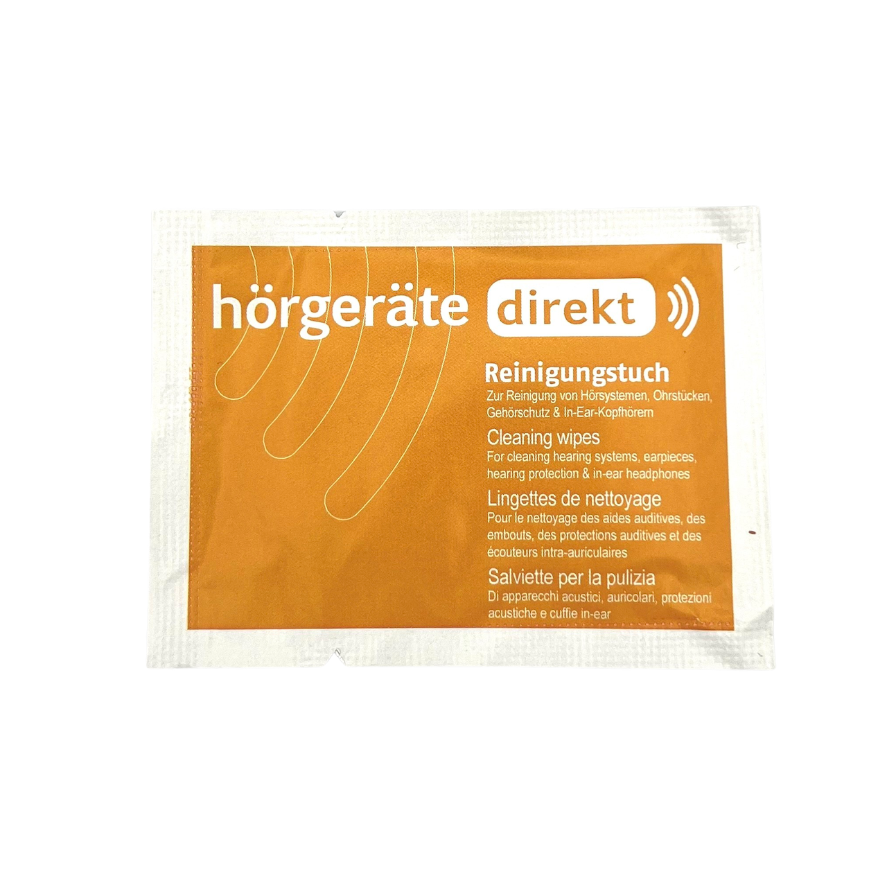200x DIREKT Reinigungstücher - einzeln verpackt - für Hörgeräte (Schüttware)