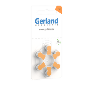Gerland 13 orange Hörgerätebatterien (PR48) – 6 Stück | Made by Rayovac