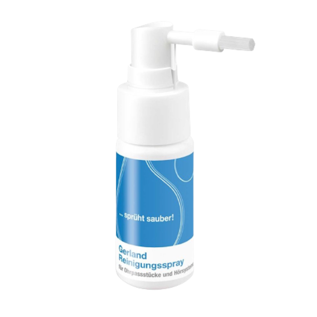 Gerland Reinigungsspray (100ml) | für Hörgeräte, Otoplastiken & Gehörschutz  | mit Bürste und Zerstäuber | praktische Großflasche | zur schonenden 
