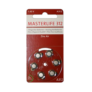 Masterlife 60x Hörgerätebatterien -312 braun PR41-(10x 6er Blister)