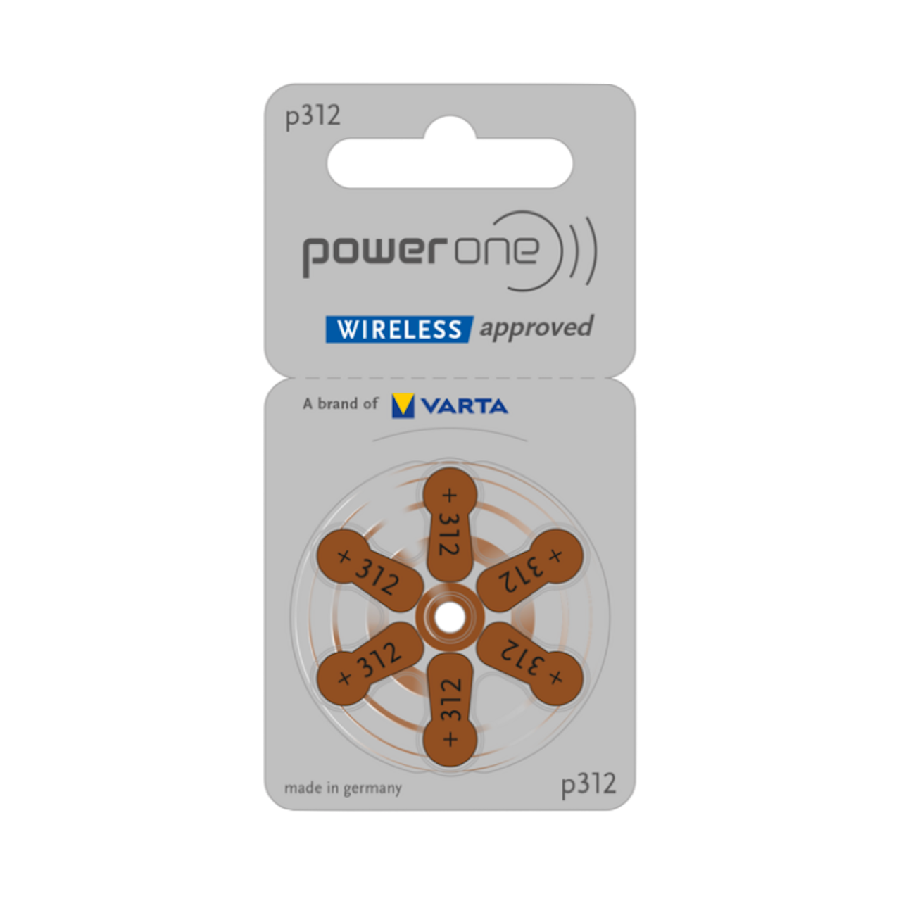 Hörgerätebatterien 312 TESTPACK/PROBEPACKUNG -braun PR41- 8x 6er Blister (48Stk)