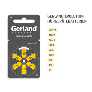 Gerland Hörgerätebatterie Evolution 10 (60 Stück) - P10 / PR70