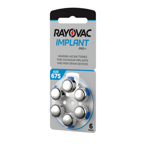 60x Rayovac IMPLANT Pro+ P675 blau PR44 (10x6er Blister) für Cochlear Implantate