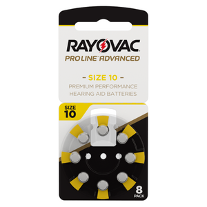 Rayovac ProLine Advanced Hörgerätebatterien - 10 gelb PR70 - (80 Stück)