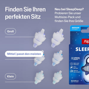 Alpine SleepDeep Ohrstöpsel zum Schlafen - Größe L