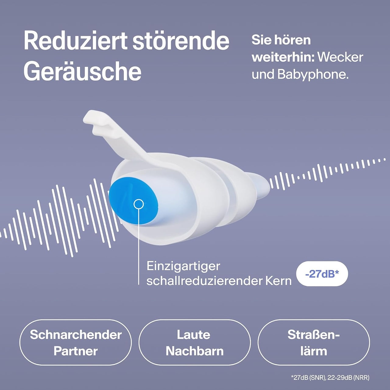 Alpine SleepDeep Ohrstöpsel zum Schlafen - Größe L
