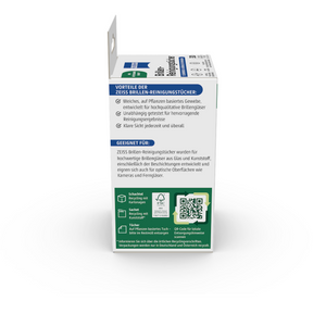 ZEISS Brillen Reinigungstücher (30 Stück) - einzeln verpackt - Recycelbar