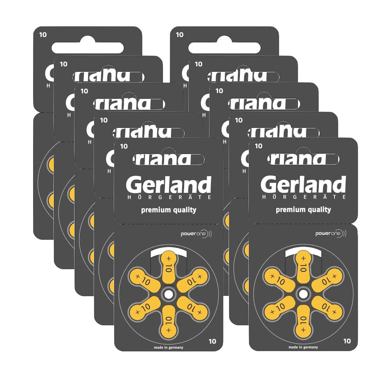 Mit den Evolution Hörgerätebatterien p10 (gelb) im 60er Pack von Gerland erhalten Sie hohe Qualität zum günstigen Preis 