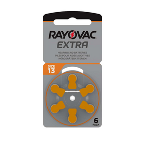 Rayovac Extra Advanced Hörgerätebatterien - 13 orange PR48 - (6er Blister)