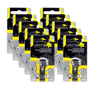 Ultima Plus Hörgerätebatterien 10 -gelb PR70- 60 Stück
