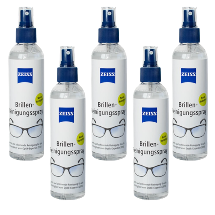 5x ZEISS Brillen Reinigungsspray (240ml) - Brillenputzspray - Sparpack 5x240ml